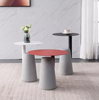 Design industriel à la mode meubles de salon Table d'appoint en métal bout de ciment rond Table basse pour café restaurant
