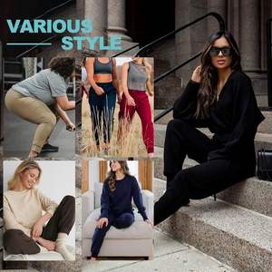 2025 Joggers pour femmes avec poches Pantalons de survêtement à coupe décontractée pour l'entraînement Running Yoga Lounge Fitness Wear - Product Image 4