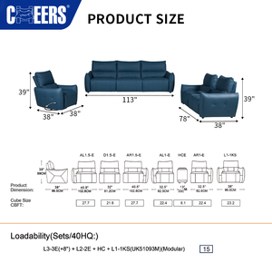 MANWAH CHEERS Modern Style Leather Sofa Set Furniture Living Room High Quality Recliner Couch Sectional Sets - Product Image 5