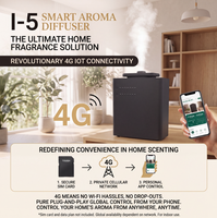 Diffuseur d'arômes intelligent 4G IoT et WiFi Bluetooth avec support mural compatible CVC et capteur de détection d'huile pour usage commercial et domestique