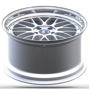 Rines Automotrices de Aluminio Forjado de Tres Piezas Personalizados, Negro Plateado, 5x120 5x130 5x112, 18-22 Pulgadas, Diseño Cóncavo - Product Image 6