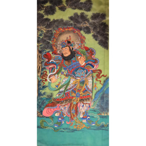 Peintures d'images bouddhistes des Quatre Royaux Dieux du Ciel, dessinées à la main, qualité artistique, sur papier Xuan de soie, pour la bénédiction spirituelle - Product Image 6