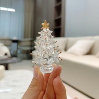 Vente en gros d'ornements en verre et de créations en cristal, arbre de Noël créatif en cristal artificiel