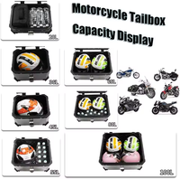 Top Case de Moto Extra Large en Alliage d'Aluminium et Plastique, Coffre de 45L, Prix Bas, Vente en Gros Directe d'Usine