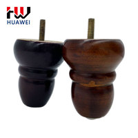 HUAWEI Nouveau Design Meubles en chêne colorés Pieds de canapé en bois coniques Pieds de table basse en bois ronds pour meubles