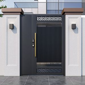 Puertas <span class=keywords><strong>de</strong></span> <span class=keywords><strong>Entrada</strong></span> Dobles <span class=keywords><strong>de</strong></span> Aluminio para Patio <span class=keywords><strong>de</strong></span> Villa, Duraderas y Ecológicas, Apertura Automática, Servicio <span class=keywords><strong>de</strong></span> Modelado 3D Disponible - Product Image 2