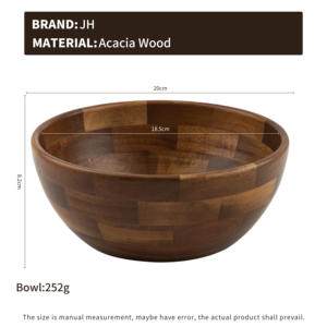 Alta Qualidade Polido Madeira Natural Serving <span class=keywords><strong>Bowl</strong></span> Eco-Friendly para Casa Cozinha Jantar Festa Casamento para Salada Fruta Uso - Product Image 2