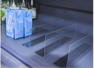 Diviseur d'étagère en plastique en forme de L multi-tailles avec aimant pour supermarché – Stock disponible - Product Image 3