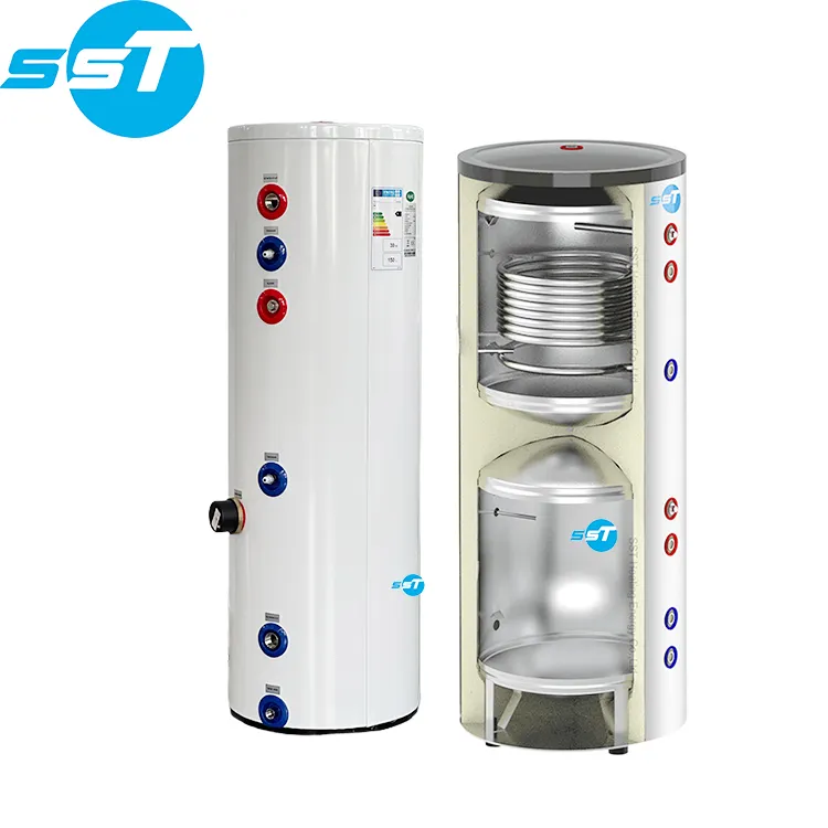 Sst Professionele Verkoop Roestvrij Staal Sus304 Sus316l Materiaal 100l Warmtepomp Gas Boiler Warm Water Opslag Tank Voor Thuis