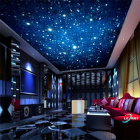 Ideas de decoración de dormitorio decoraciones flexibles techo plafond galaxia techo 3D estrella cielo foto papel tapiz