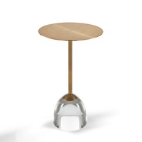 Tables d'appoint simples en acrylique transparent, meubles de chambre à coucher, salon, canapé, table d'appoint ronde transparente