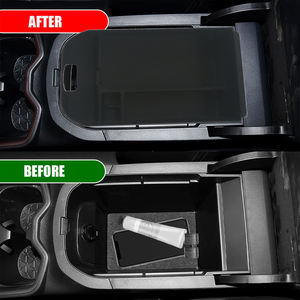 Intérieur en plastique ABS noir <span class=keywords><strong>pour</strong></span> Toyota 2020 RAV4 Boîte de rangement <span class=keywords><strong>pour</strong></span> accoudoir central Décoration 2 en 1 Boîte de rangement <span class=keywords><strong>pour</strong></span> chargeur de <span class=keywords><strong>voiture</strong></span> avant - Product Image 4