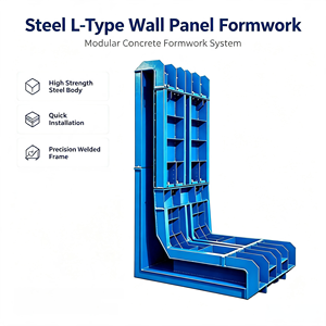 Moule pour panneau mural en béton en forme <span class=keywords><strong>de</strong></span> L, coffrage en acier pour <span class=keywords><strong>mur</strong></span> <span class=keywords><strong>de</strong></span> soutènement préfabriqué, moule en béton préfabriqué réutilisable OEM ODM - Product Image 1