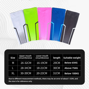 Manga de Compresión Deportiva Transpirable y Duradera, Soporte para <span class=keywords><strong>Piernas</strong></span> Antideslizante, Protector de Espinilla para Fútbol, Ciclismo y Deportes al Aire Libre - Product Image 4