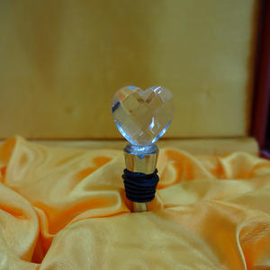 Tapón de cristal con forma de corazón para botella de vino, MH-QT092 - Product Image 5