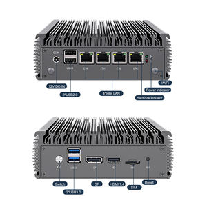 ไฟร์วอลล์แบบไม่มีพัดลม2.5G,ขนาดเล็กพีซี<span class=keywords><strong>4</strong></span> Lan Quad Core <span class=keywords><strong>TDP</strong></span> 6W Pen-Tium N5000 DDR4 HD DP <span class=keywords><strong>4</strong></span> UBS PfSense Firewall เราเตอร์เซิร์ฟเวอร์ Linux - Product Image 6