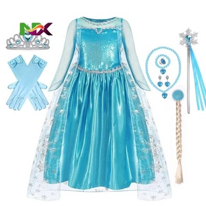 Disfraz de Princesa de Halloween para Niñas, Elsa, Anna, Reina de las Nieves, <span class=keywords><strong>Rapunzel</strong></span>, Blancanieves, Disfraz de Carnaval para Niños - Product Image 2