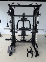 Rack de musculation multifonctionnel réglable avec machine Smith et banc, pour usage commercial en salle de sport, équipement de fitness polyvalent