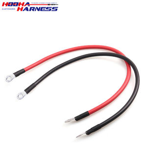 Высококачественный кабель Hooha Harness красно-черный 6AWG, луженая медь, RoHS, для заземления, с термоусадочной трубкой, для аккумуляторных батарей - Product Image 1
