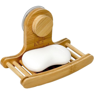 <b>Bamboo</b> <b>soap</b> rack, modern minimalist style, wall-mounted <b>soap</b> <b>dish</b> for bathroom, draining <b>soap</b> holder. - Product Image 1