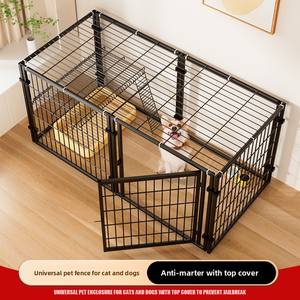 <span class=keywords><strong>Valla</strong></span> Universal <span class=keywords><strong>para</strong></span> mascotas de interior, jaula de espacio libre de Metal con cierre de botón, perrera Corgi <span class=keywords><strong>para</strong></span> <span class=keywords><strong>perros</strong></span> y gatos, casa de transporte con patrón de animales - Product Image 5