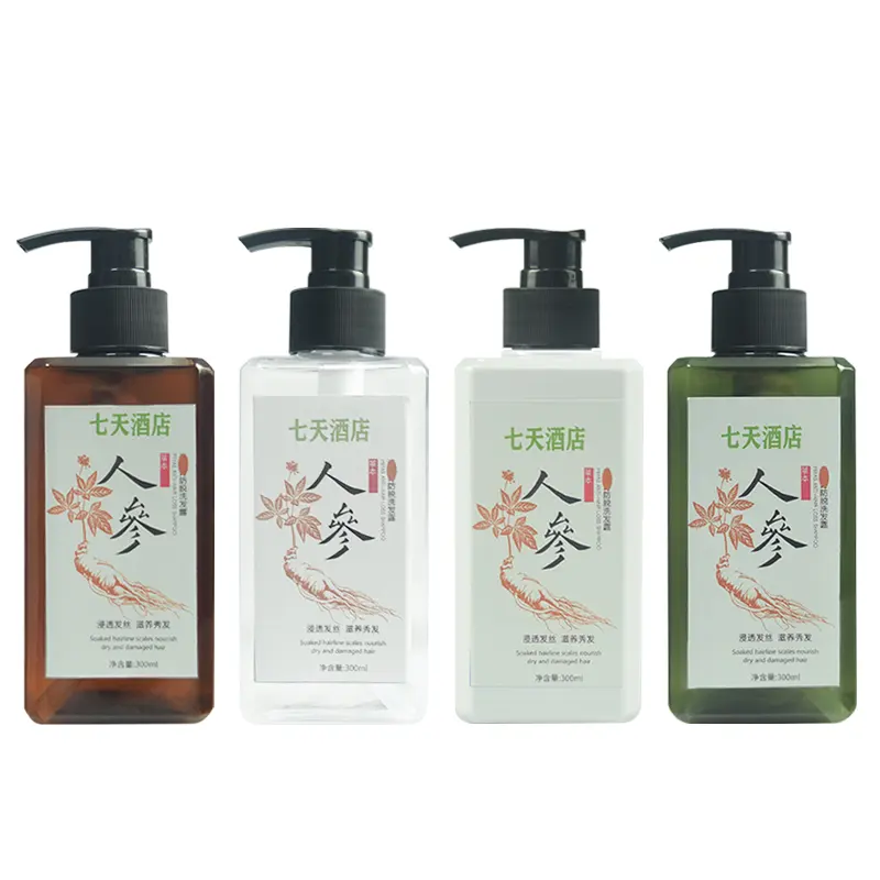 Leere Shampoo-Verpackung 300ML Square Pet Kunststoff-Kosmetik schaum flasche mit Pumpe für Shampoo