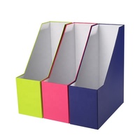 Organizador plegable A4 para revistas, caja de cartón para limar archivos