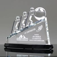 Trophée de lauréat personnalisé en acrylique transparent avec impression numérique personnalisée et marquage à chaud - Marque PH Modèle 0026