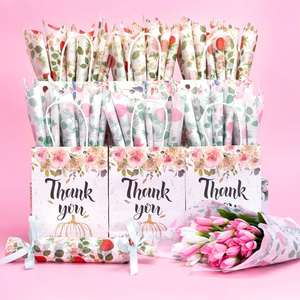 Papier de soie jetable recyclable à motif floral et fraises, emballage cadeau mignon pour les vacances d'été, la fête prénatale et la décoration artisanale - Product Image 6