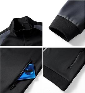 Venta al por mayor ropa personalizada <span class=keywords><strong>chándal</strong></span> Casual de dos piezas traje para correr primavera otoño deportes sudadera Joggers hombres ropa de calle chaqueta - Product Image 3