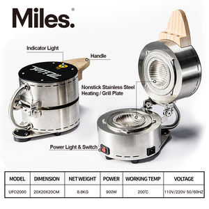 Miles UFO2000 Elettrico Portatile Approvato CE, Alta Produttività, in Acciaio Inossidabile, per Gelato, Panini, Sandwich, Gelati, Burger e Snack - Product Image 6