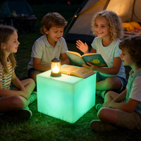 Cubo Sensoriale LED a Doppio Controllo con Vassoio, Telecomando Touch, Cambio Colore RGB, Ricaricabile, in Plastica ABS, Certificato CPC, per Bambini 5-7 Anni