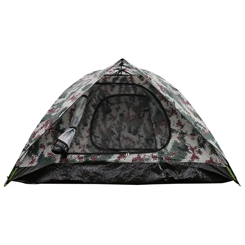 אוהל קמפינג נייד הסוואה חיצוני סיטונאי אוהל קמפינג אוטומטי מלא 1-6 אנשים אוהל קמפינג טיולים אוטומטי עם הדפסת לוגו