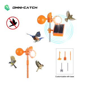 OMNI CATCH a energia solare in plastica ecologica 360 specchio rotante riflettente Repeller per uccelli-funzione vocale personalizzabile - Product Image 4