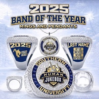 Bague personnalisée LA Galaxy 2024 Champion, élégante et colorée, en alliage de zinc électroplaqué, idéale pour les cadeaux d'anniversaire