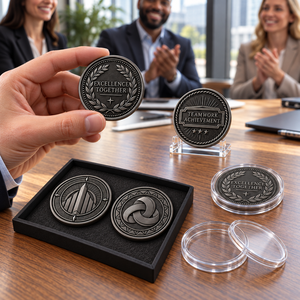 Custom Corporate Teamwork Recognition Challenge Coins Employee Achievement Awards Bulk OEM ODM - Product Image 2
