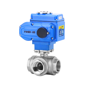 Válvula de bola de actuador eléctrico motorizado desviador de <span class=keywords><strong>3</strong></span> vías Puerto L/T DN25 DN50 24VDC 12VDC 110VAC 220VAC - Product Image 2