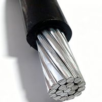 Cable de Aluminio de Bajo Voltaje 0.6/1 KV ABC, Aislamiento de PVC, XLPE y PE, Cable Aéreo Dúplex, Triplex, Cuádruple, 4x70mm2, 50mm2
