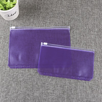 A5 A6 6 Trous Zipper Sac Souple Pvc Poche Dossier Transparent Crayon Sac Cahier Cash Money Enveloppe pour Budget Binder
