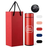 Botol Air Pintar Stainless Steel Vakum Terisolasi 500ml 16oz dengan Layar dan Pengingat Pengukuran Suhu