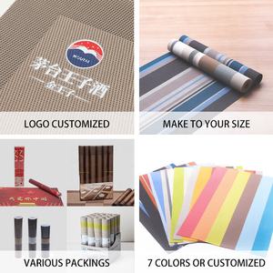 1 pièce <span class=keywords><strong>tapis</strong></span> de Table en <span class=keywords><strong>vinyle</strong></span> tissé, napperon à rayures, résistant à la chaleur, set pour Restaurant - Product Image 6