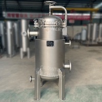 Filtre à liquide visqueux haute résistance en acier inoxydable, boîtier de filtre à sac pour asphalte et bitume avec enveloppe chauffante et isolation