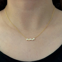 Conjunto de Joyería Gemnel de Plata 925 con Bisel de Corazón, Ópalo y Circonita, Collar con Colgante de Corazón Horizontal, Aretes, Joyería Minimalista