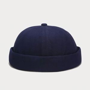 Casquette Docker sans bord en coton uni, nouvelle collection, pour femmes, hommes, unisexe, mode, extérieur, décontractée - Product Image 5