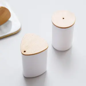 Customized Kitchen Toothpick Dispenser Wholesale Bamboo Toothpicks Holder Kitchen & Tabletop Toothpick Holder with Wooden Lid