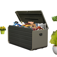 Armoires de cuisine extérieures modernes en résine de 200 gallons avec couvercle verrouillable, imperméables, résistantes aux UV, écologiques, meubles de patio, outils de jardin