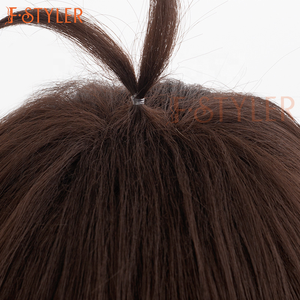Zhongli Genshin Impact Geo Archon <span class=keywords><strong>Morax</strong></span> Genshin Impact cosplay Costumes Synthétique Halloween Party Perruques Cheveux - Product Image 3