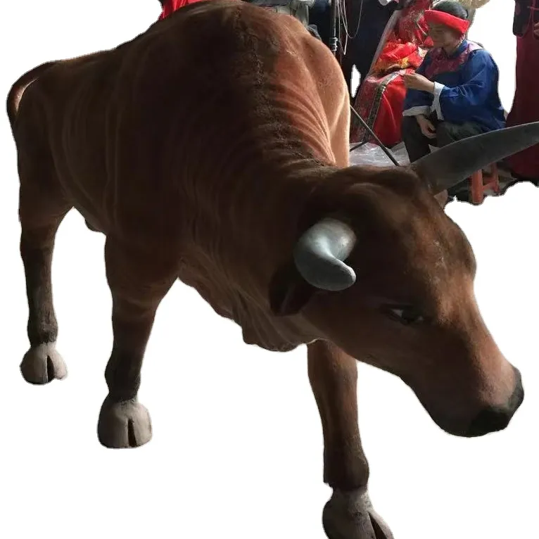 Figure de cire de vache à bétail forte simulée pour vitrine de musée à collectionner