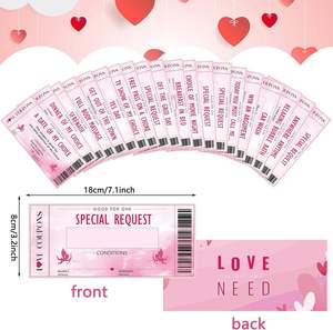 Coupons d'amour personnalisés pour la Saint-Valentin Cartes coquines que je te dois Certificat-cadeau à code à barres <span class=keywords><strong>Carte</strong></span>-cadeau romantique - Product Image 2