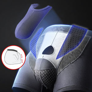 CELINNE Breathable Support <b>Men</b> Boxer Brief Underwear Separated Ball <b>Pouch</b> Design High Stretch Comfort <b>Men</b> Underwear - Product Image 5
